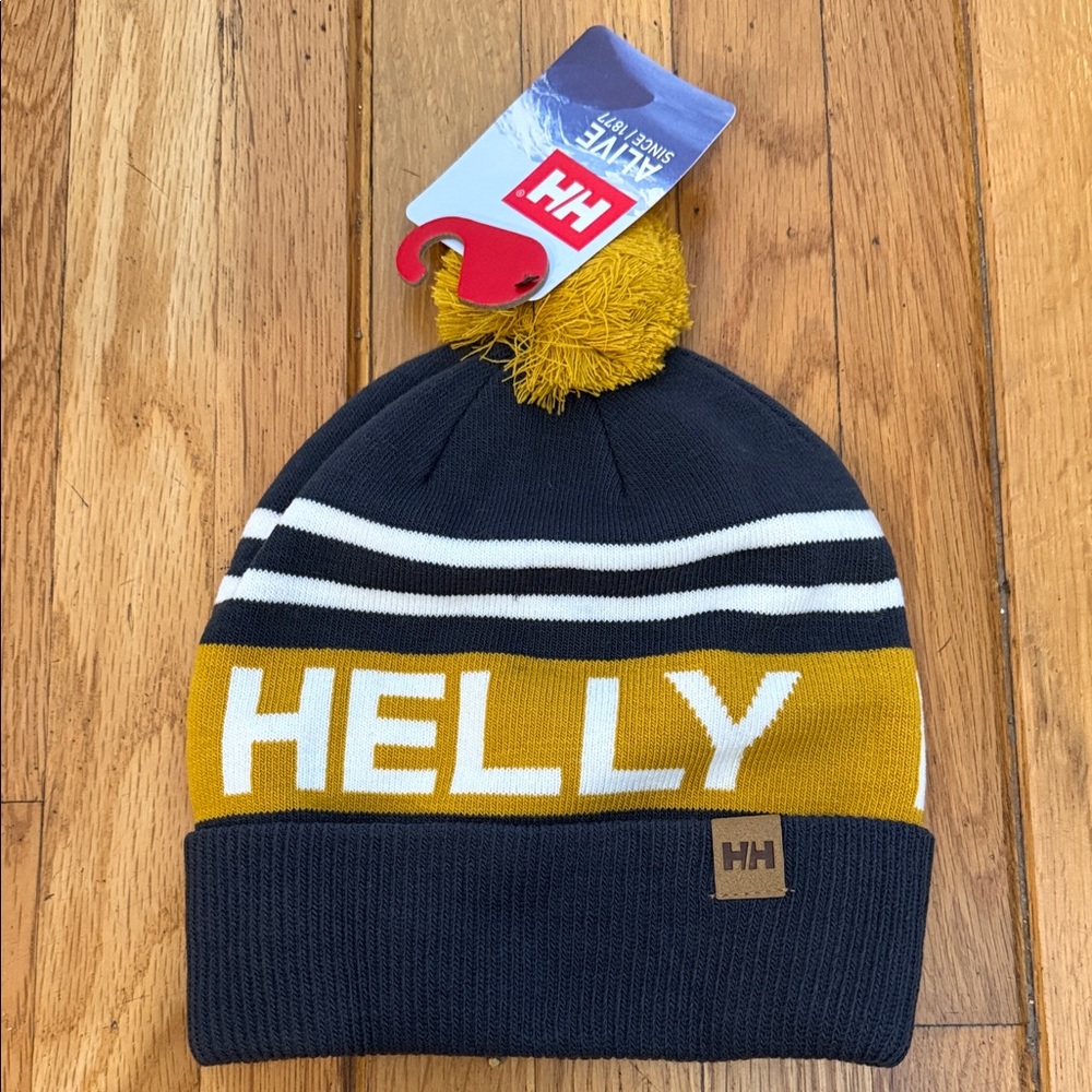 Helly Hansen unisex Beanie in Navy and Mustard